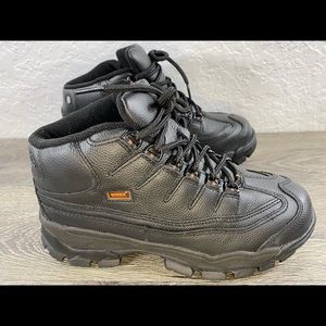 Worx By Red Wing Mens Style 5501 Size 7.5 M Black Steel Toe Non Slip Work Boots